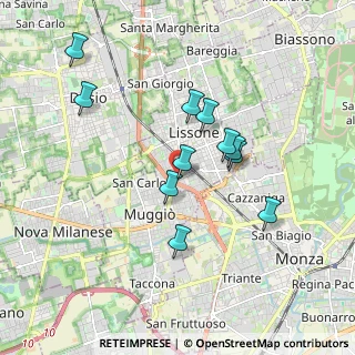 Mappa Viale Valassina, 20851 Lissone MB, Italia (1.61727)