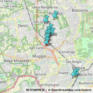 Mappa Viale Valassina, 20851 Lissone MB, Italia (1.42923)