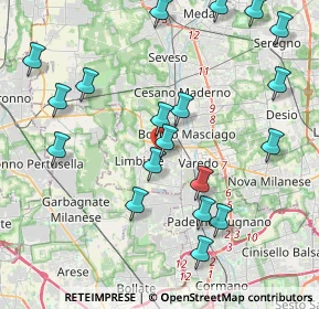 Mappa Via Mantova, 20812 Limbiate MB, Italia (4.59895)