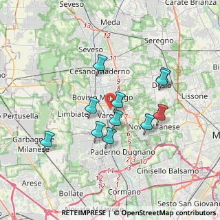Mappa Via Pasubio, 20814 Varedo MB, Italia (3.11545)
