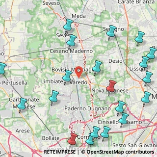 Mappa Via Pasubio, 20814 Varedo MB, Italia (6.0595)