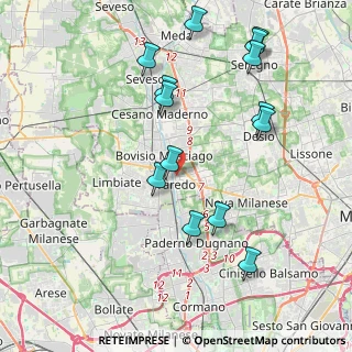 Mappa Via Pasubio, 20814 Varedo MB, Italia (4.35214)