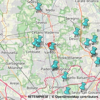Mappa Via Pasubio, 20814 Varedo MB, Italia (5.66222)