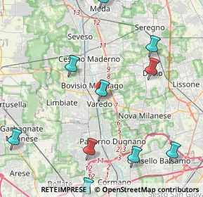 Mappa Via Vincenzo Monti, 20814 Varedo MB, Italia (5.62182)