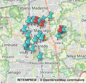 Mappa Via Vincenzo Monti, 20814 Varedo MB, Italia (1.4805)