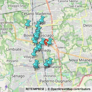 Mappa Via Vincenzo Monti, 20814 Varedo MB, Italia (1.53944)