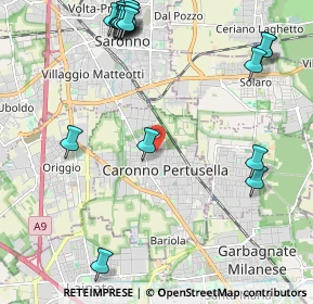 Mappa Via XXV Aprile, 21042 Caronno Pertusella VA, Italia (2.8285)