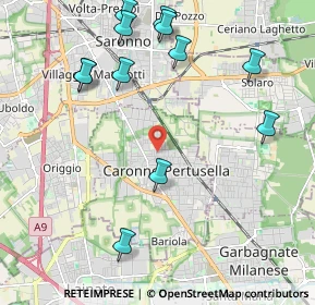 Mappa Via XXV Aprile, 21042 Caronno Pertusella VA, Italia (2.43083)