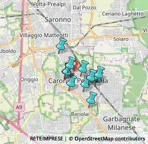 Mappa Via XXV Aprile, 21042 Caronno Pertusella VA, Italia (0.98846)