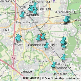 Mappa Via XXV Aprile, 21042 Caronno Pertusella VA, Italia (2.529)