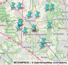 Mappa Via XXV Aprile, 21042 Caronno Pertusella VA, Italia (4.04929)