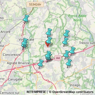 Mappa 20060 Ornago MB, Italia (3.46429)