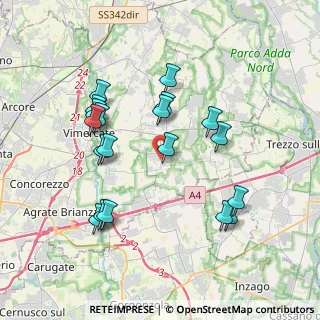 Mappa 20060 Ornago MB, Italia (3.70421)