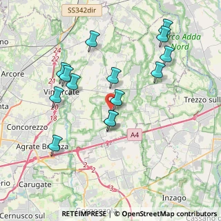 Mappa Via Bellusco, 20060 Ornago MB, Italia (3.86857)