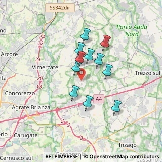 Mappa 20060 Ornago MB, Italia (2.69909)