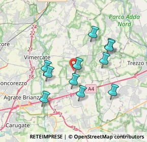 Mappa 20060 Ornago MB, Italia (3.29455)