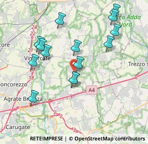 Mappa 20060 Ornago MB, Italia (3.86857)