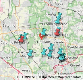 Mappa Via Edoardo Jenner, 20812 Limbiate MB, Italia (3.94778)