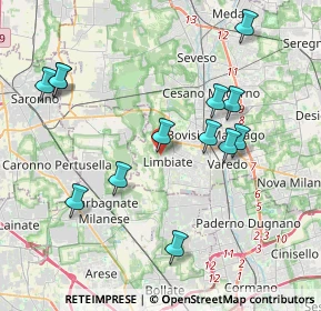 Mappa Via Edoardo Jenner, 20812 Limbiate MB, Italia (4.12923)