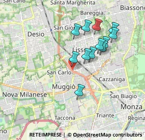 Mappa V.le Valassina, 20035 Lissone MB, Italia (1.6225)