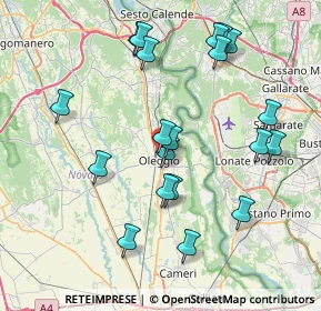 Mappa Via Castelnovate, 28047 Oleggio NO, Italia (8.0375)