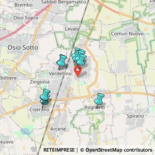 Mappa Via della Repubblica Sud, 24049 Verdello BG, Italia (1.35909)