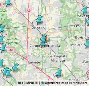 Mappa Via Nelson Mandela, 21042 Caronno Pertusella VA, Italia (6.936)