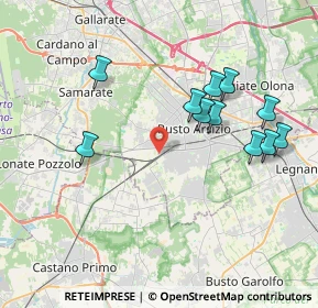 Mappa Via della Piana, 21052 Busto Arsizio VA, Italia (3.86455)