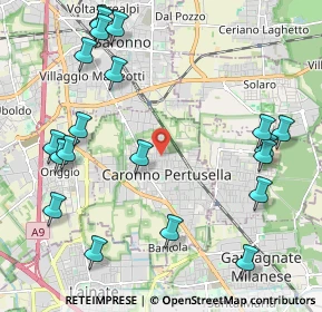 Mappa Via Alessandro Manzoni, 21042 Caronno Pertusella VA, Italia (2.6155)