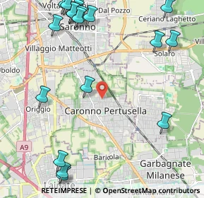 Mappa Via Alessandro Manzoni, 21042 Caronno Pertusella VA, Italia (2.986)