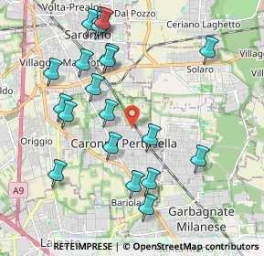 Mappa Via Formentano Vittorio, 21042 Caronno Pertusella VA, Italia (2.163)