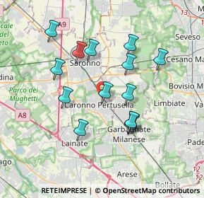 Mappa Via Formentano Vittorio, 21042 Caronno Pertusella VA, Italia (3.28429)
