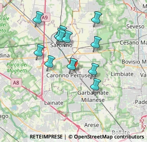 Mappa Via Formentano Vittorio, 21042 Caronno Pertusella VA, Italia (3.265)