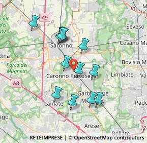 Mappa Via Formentano Vittorio, 21042 Caronno Pertusella VA, Italia (3.21462)