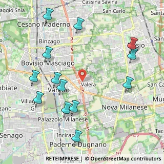 Mappa Via Cividale, 20814 Varedo MB, Italia (2.44923)