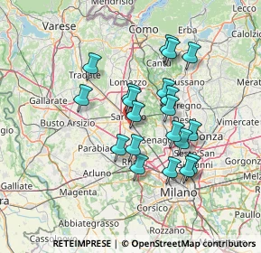 Mappa Via Giuseppe Ungaretti, 21042 Caronno Pertusella VA, Italia (11.73)