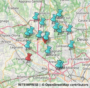 Mappa Via Carducci, 21042 Caronno Pertusella VA, Italia (6.40444)