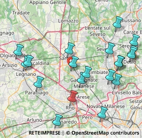 Mappa Via Carducci, 21042 Caronno Pertusella VA, Italia (9.366)