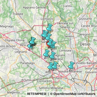 Mappa Via Carducci, 21042 Caronno Pertusella VA, Italia (5.18133)