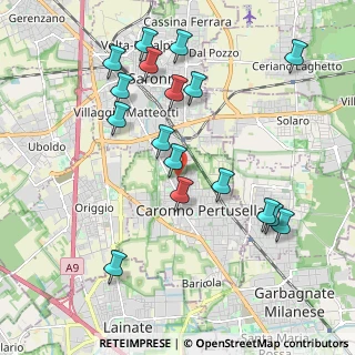 Mappa Via Giuseppe Ungaretti, 21042 Caronno Pertusella VA, Italia (2.10588)