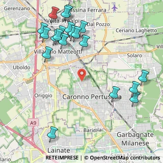 Mappa Via Giuseppe Ungaretti, 21042 Caronno Pertusella VA, Italia (2.609)