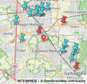 Mappa Via Giuseppe Ungaretti, 21042 Caronno Pertusella VA, Italia (2.51222)
