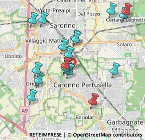 Mappa Via Carducci, 21042 Caronno Pertusella VA, Italia (2.01294)