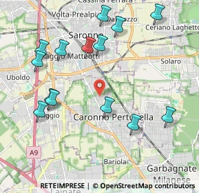 Mappa Via Giuseppe Ungaretti, 21042 Caronno Pertusella VA, Italia (2.24929)