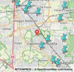 Mappa Via Giuseppe Ungaretti, 21042 Caronno Pertusella VA, Italia (2.98)
