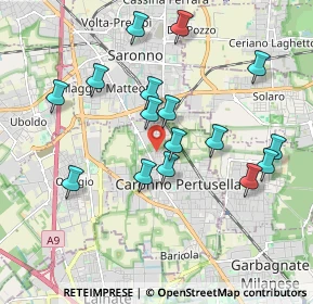 Mappa Via Carducci, 21042 Caronno Pertusella VA, Italia (1.84375)