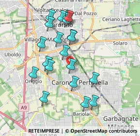 Mappa Via Giuseppe Ungaretti, 21042 Caronno Pertusella VA, Italia (1.834)