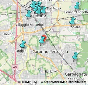 Mappa Via Giuseppe Ungaretti, 21042 Caronno Pertusella VA, Italia (2.57938)