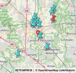 Mappa Via Giuseppe Ungaretti, 21042 Caronno Pertusella VA, Italia (3.29364)