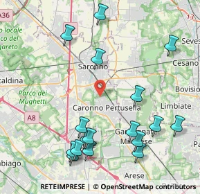 Mappa Via Giuseppe Ungaretti, 21042 Caronno Pertusella VA, Italia (4.82529)